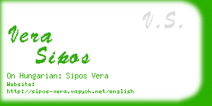 vera sipos business card